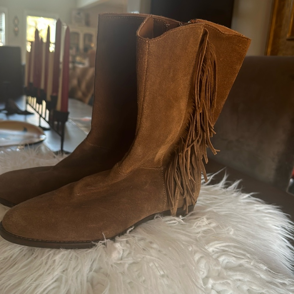 Polo Ralph Lauren Vintage Suede Fringe calf boot - Picture 1 of 6
